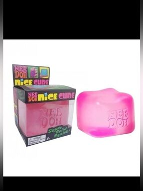 NeeDoh Nice Cube PINK Super Solid Squish Toy